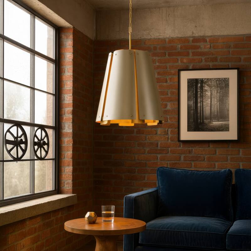 Varaluz Peep Show 6-Light Pendant - Sunwashed Silver/Brushed Sienna