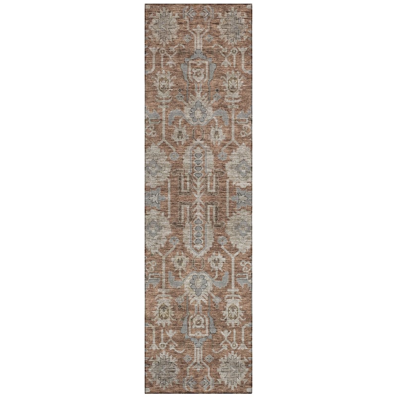 Machine Washable Indoor/ Outdoor Chantille Traditional Boho Rug