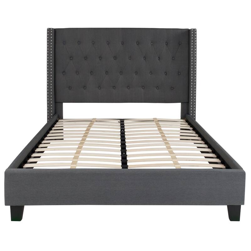 Tufted Platform Bed with 10 Inch Pocket Spring Mattress