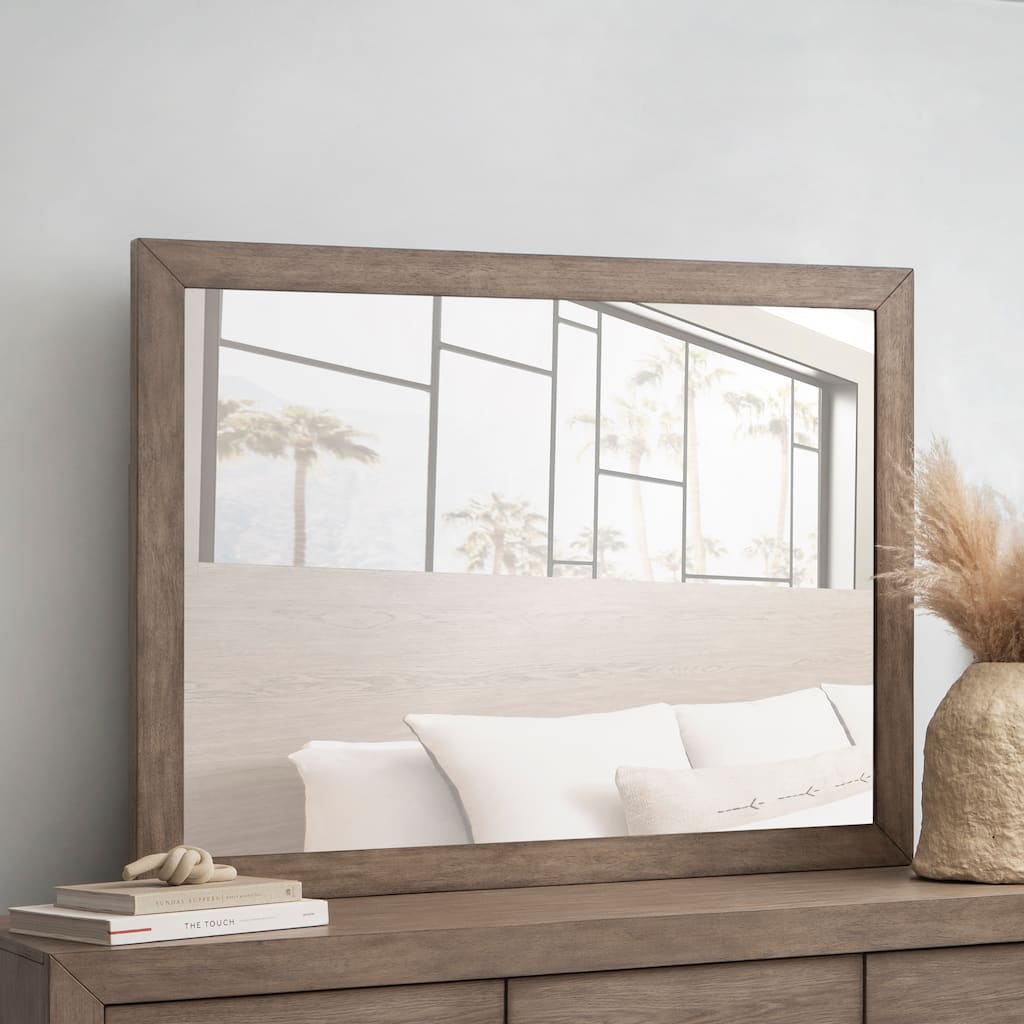 Abbyson Resto Weathered Gray 50 inch Mirror - Grey