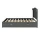 preview thumbnail 10 of 26, Queen Size Platform Bed with Twin Size Trundle and 2-Drawers for Bedroom, No Box Spring Required, Easy Assembly, Antique Grey