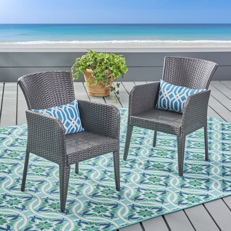 Modern Wicker Dining Chairs set of 2