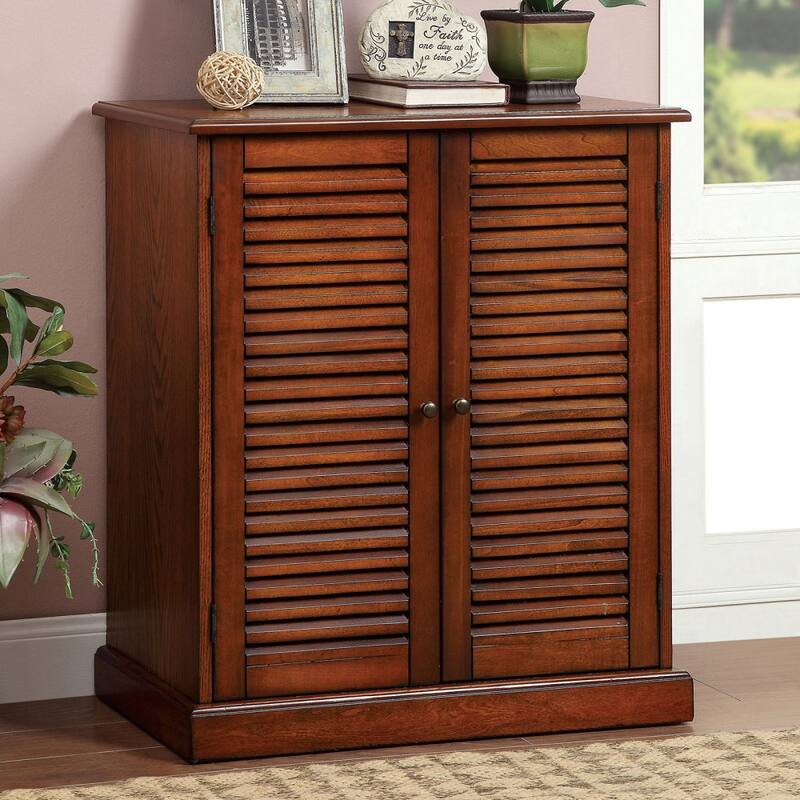 30'' Modern Transitional Design 1pc Shoe Cabinet Adjustable Shelves
