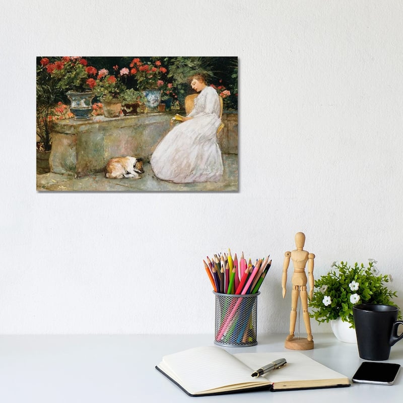 iCanvas "Reading, 1888 " by Childe Hassam Canvas Print - 8x12x0.75