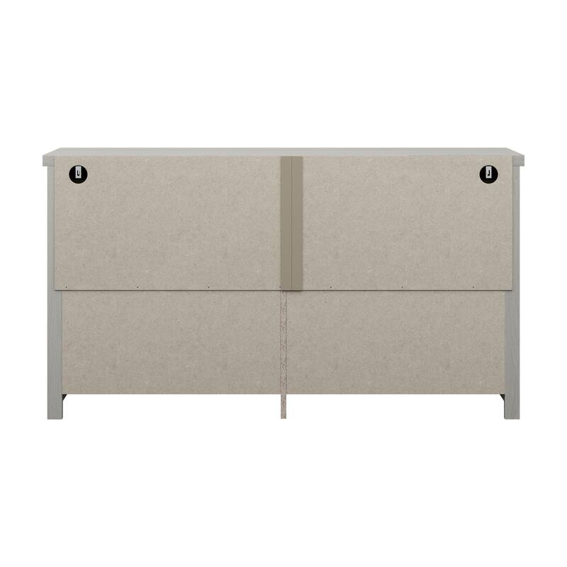 Living Essentials by Hillsdale Harmony Wood 6 Drawer Dresser