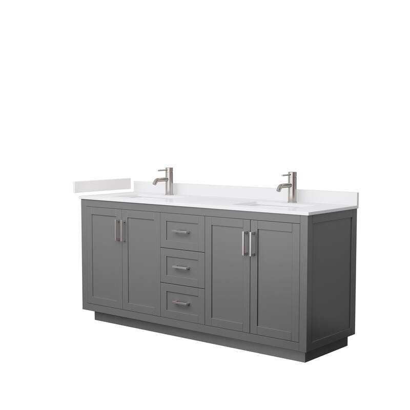 Miranda Double Vanity Set, Cultured Marble Top, No Mirror