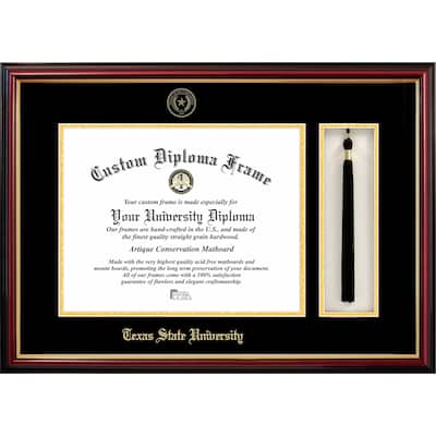 Texas State, San Marcos 14w x 11h Tassel Box and Diploma Frame