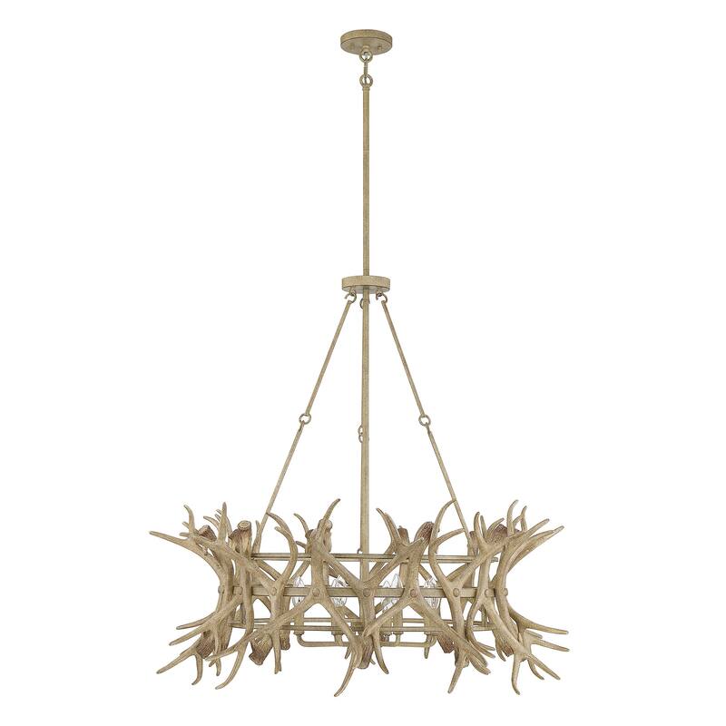 Savoy House Daniels 8-Light Chandelier - Natural Antler