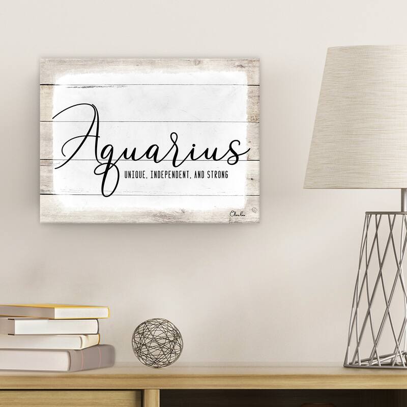 Olivia Rose 'Aquarius' Canvas Textual Wall Art Bed Bath & Beyond