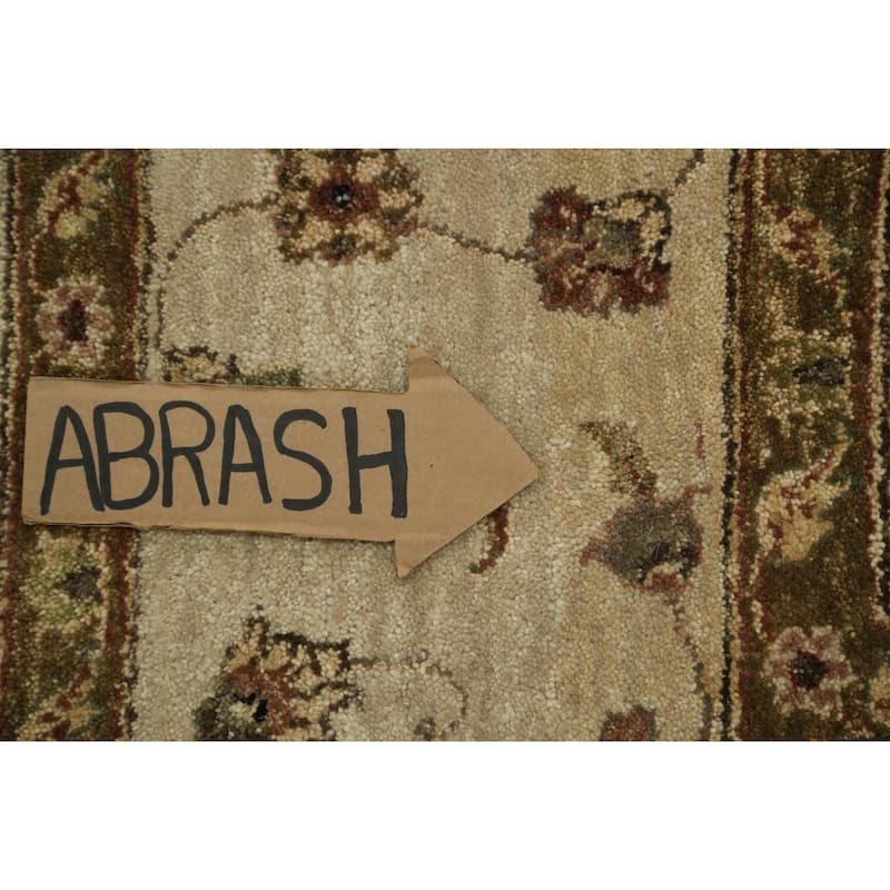 Hand Knotted Oriental 100% Wool Carpet Traditional Traditional Beige & Ivories Agra Area Rug - 10' 1'' X 7' 11''