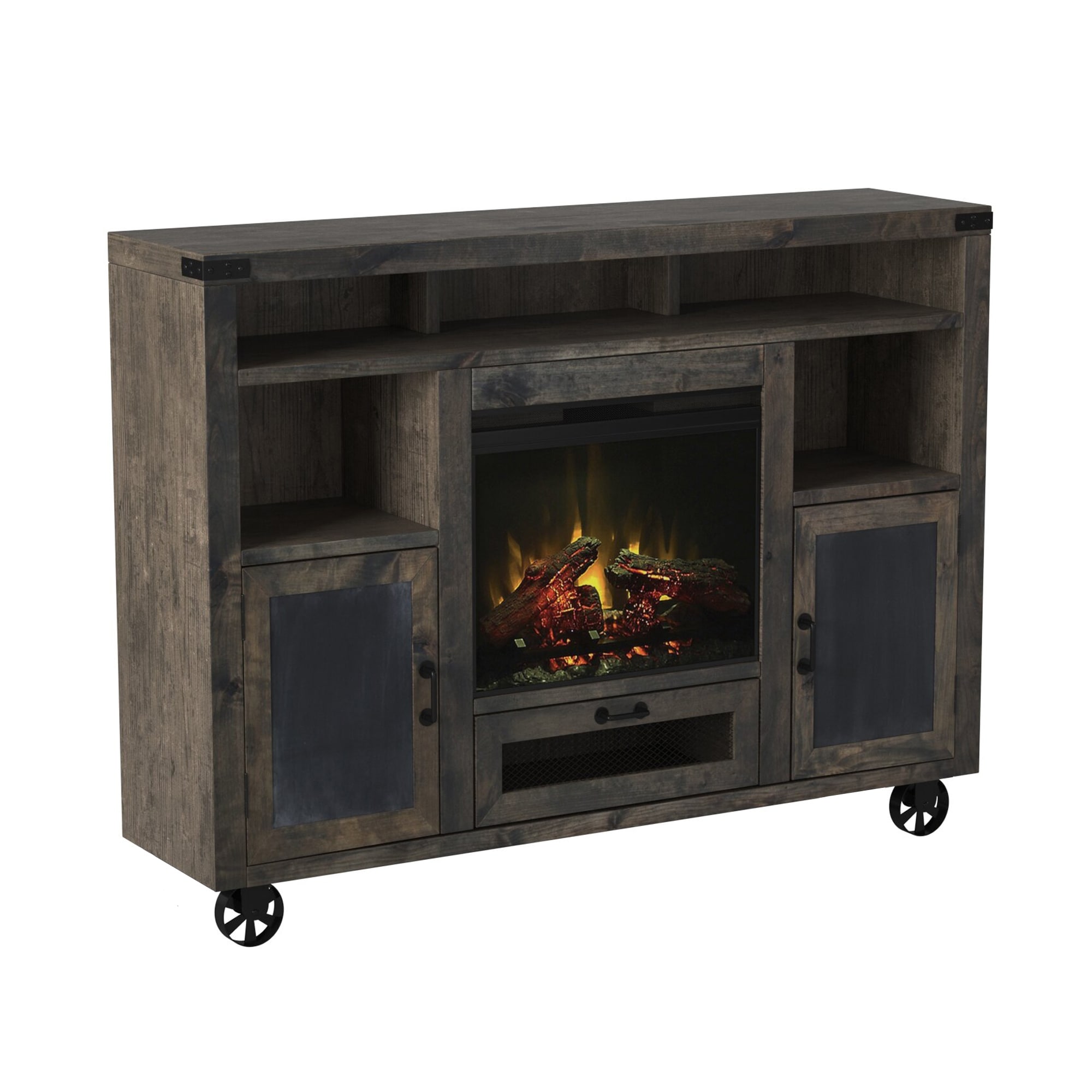 Shop The Gray Barn Fagerbakke 62 Inch Fireplace Console