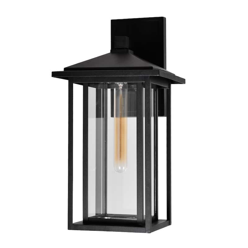 Crawford 1 Light 9in Black Outdoor Wall Light