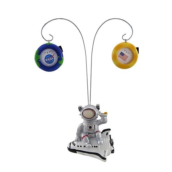 Children`s Space Shuttle and Astronaut Earth and Moon Photo Frame