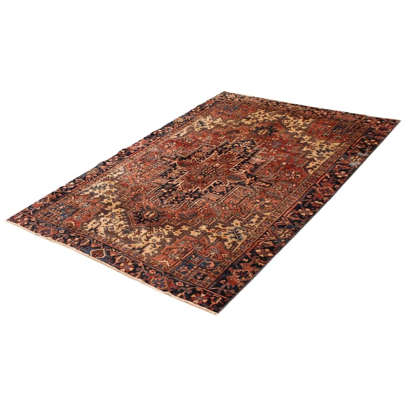 ECARPETGALLERY Hand-knotted Sarabi Dark Copper Wool Rug - 6'4 x 9'1