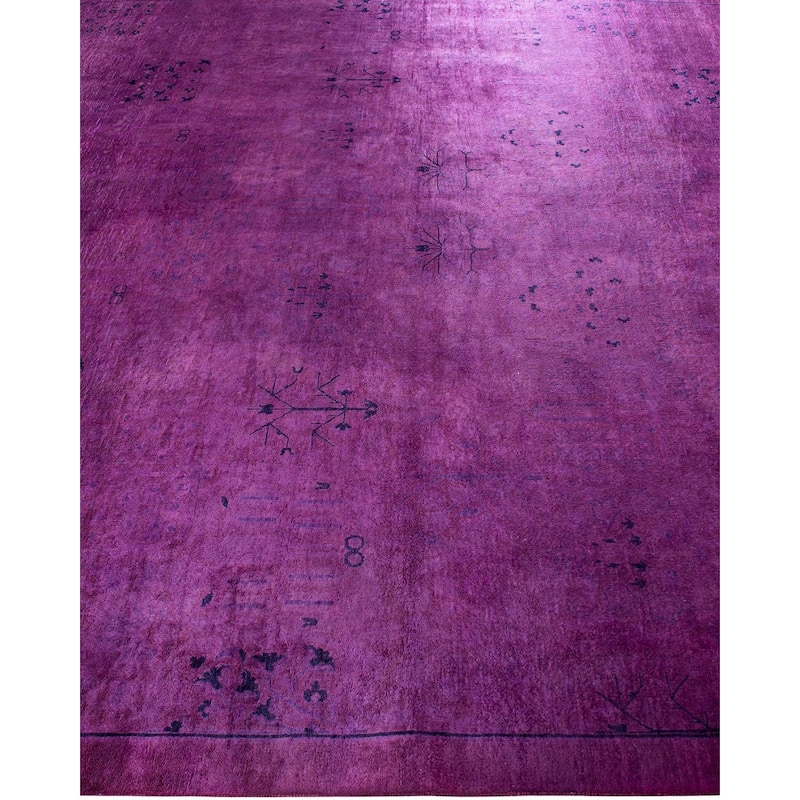 Fine Vibrance, One-of-a-Kind Hand-Knotted Area Rug - Purple, 8' 3" x 10' 3" - 8' 3" x 10' 3"