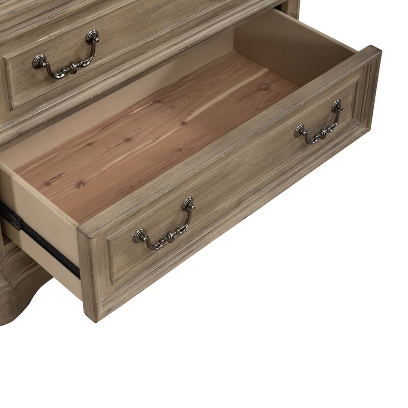 Liberty Furniture Magnolia Manor Upholstered Bed, Dresser & Mirror, Chest - California King, King or Queen