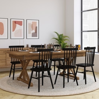 7' x 40" Rectangular Antique Rustic Solid Pine Folding Dining Table