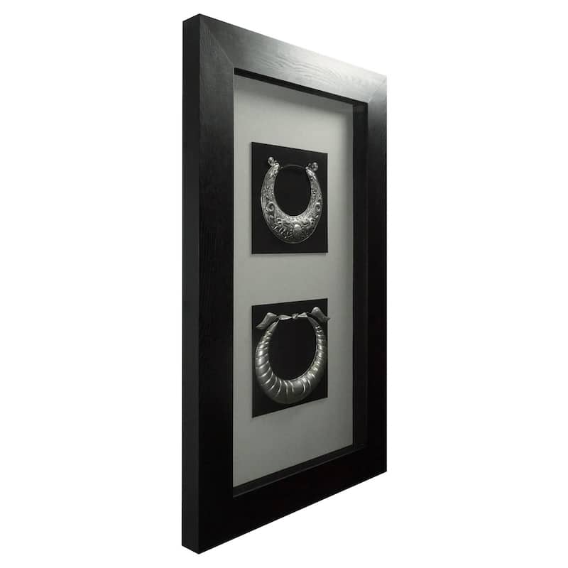 HUJI Miao Tribe Silver Jewelry Shadow Box Wall Décor