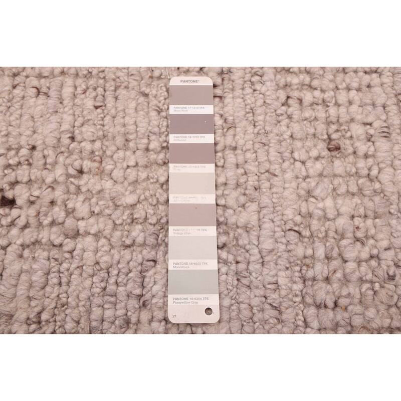 ECARPETGALLERY Hand-knotted Looma Taupe Wool Rug - 7'10 x 9'8