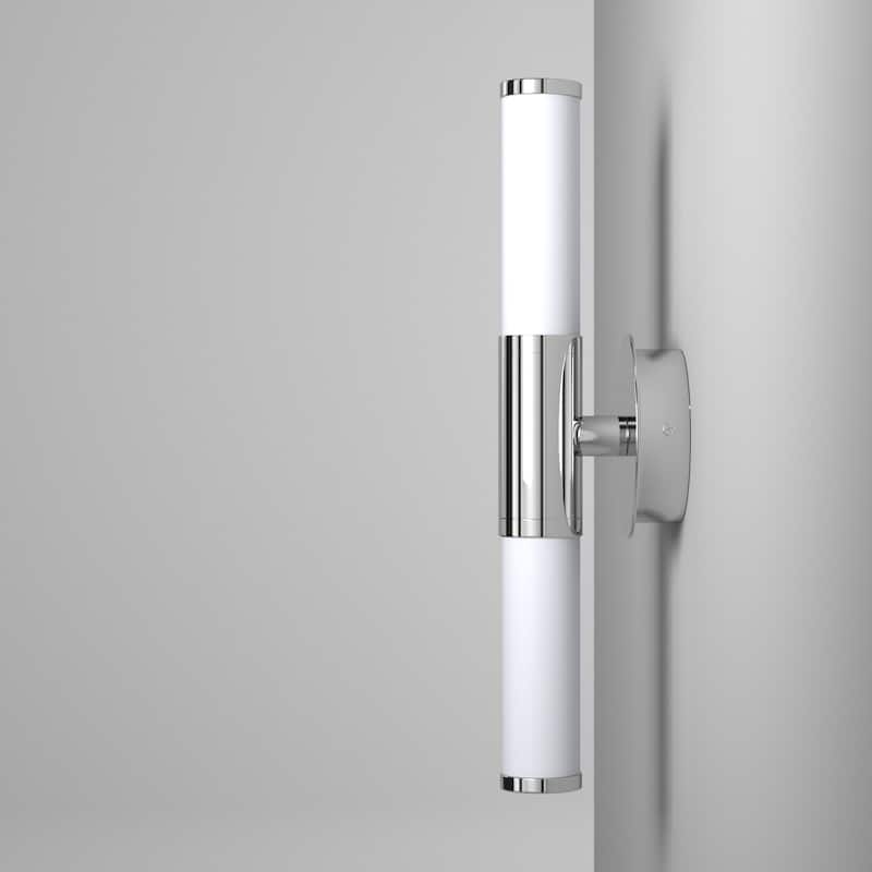 Eglo Palmera 2-light Chrome LED Wall Sconce with Opal Glass
