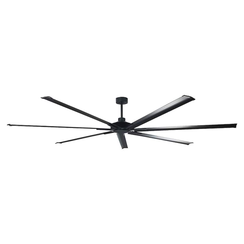84" Industrial Aluminum Warehouse Black Extra Large Ceiling Fan with Remote