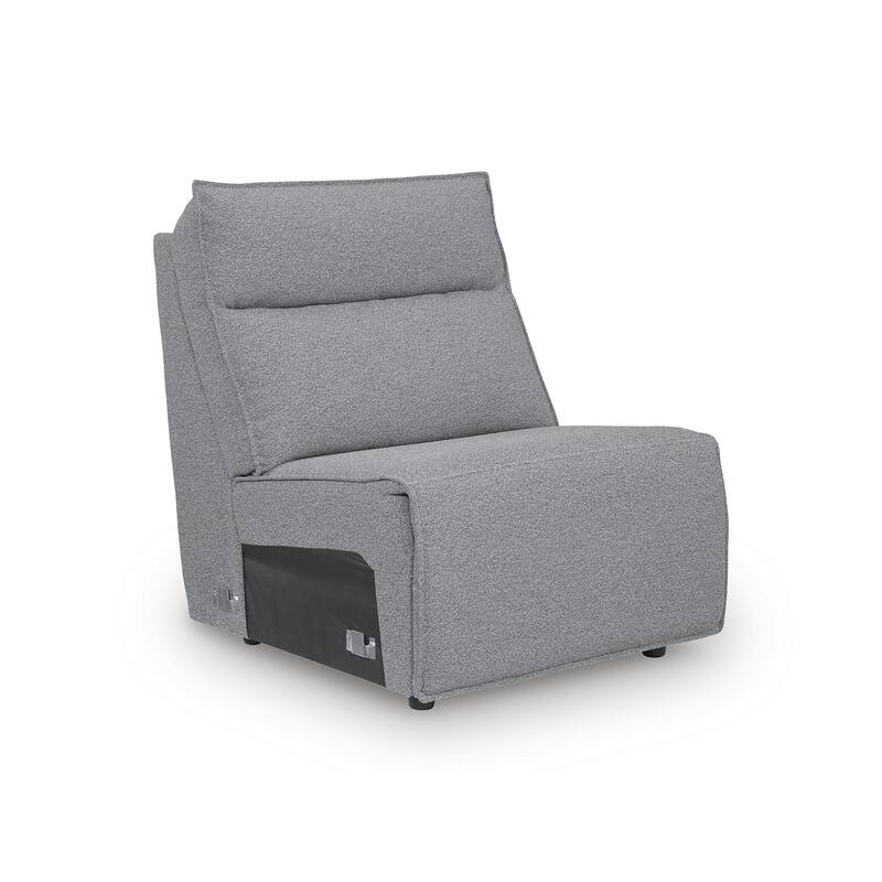 Signature Design by Ashley Modmax Ii Gray 6-Piece Reclining Sectional with Chaise and Audio Console - 143" W x 125" D x 41" H