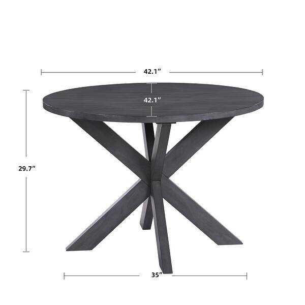 Farmhouse X-Base 42" Diameter Round Dining Table