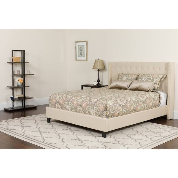 Riverdale Tufted Upholstered Platform Bed Overstock 22537744