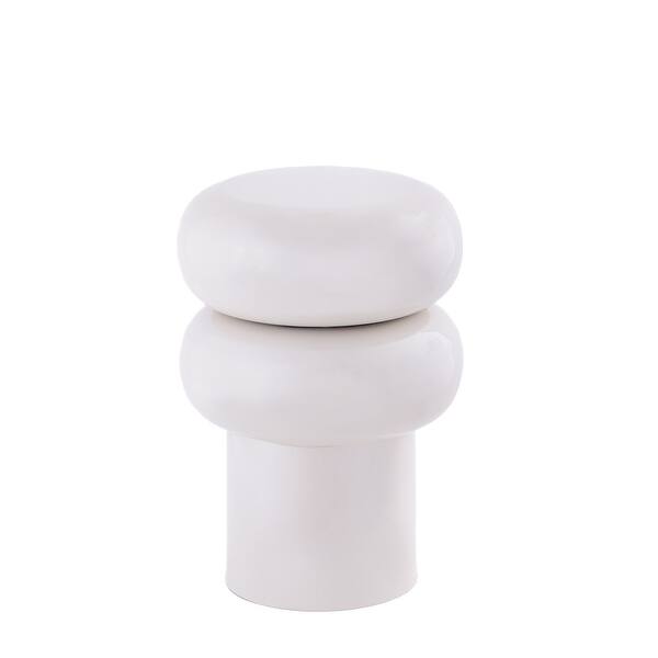 slide 2 of 4, Iron White Stool Glossy - Medium