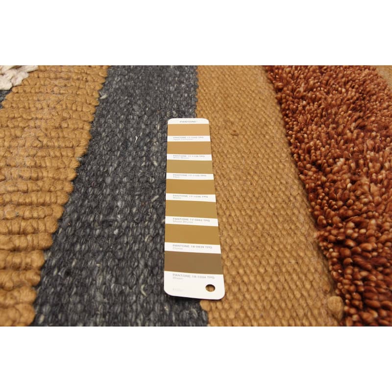 ECARPETGALLERY Braid weave Sienna Brown Wool Rug - 5'9 x 7'11