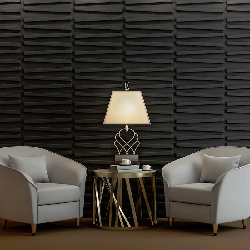 Art3d 12-pack PVC Textured 3D Wall Panels for Interior Wall Decor in Living Room,Bedroom, 32 Sq Ft - N/A