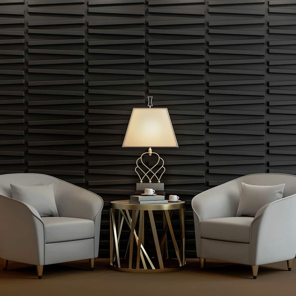 Art3d 12-pack PVC Textured 3D Wall Panels for Interior Wall Decor in Living Room,Bedroom, 32 Sq Ft - N/A