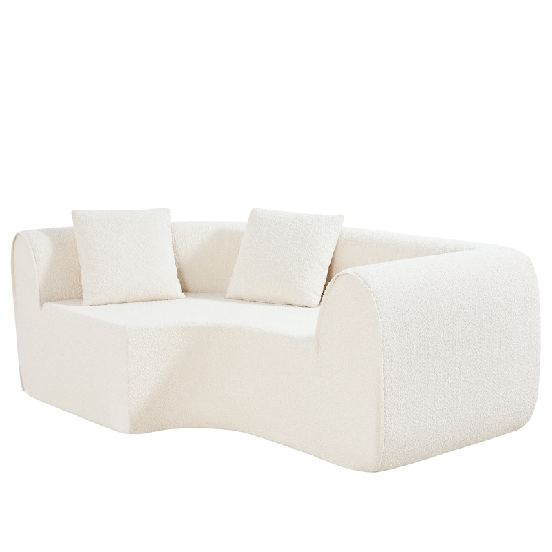 Christopher Knight Home - Curved Modular 110" Upholstered Sectional Sofa