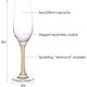 preview thumbnail 5 of 5, Berkware Crystal Champagne Glasses with Gold or Silver Stem - 9.5" x 2.75"