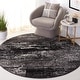 preview thumbnail 79 of 146, SAFAVIEH Adirondack Brynn Modern Abstract Rug 6' x 8' Oval - Silver/Black - Oval