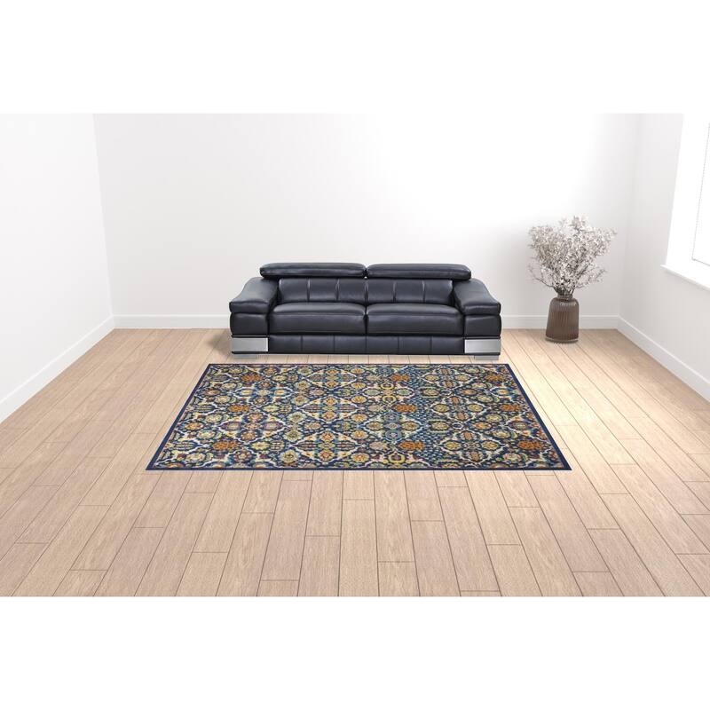Power Loomed Floral Area Rug