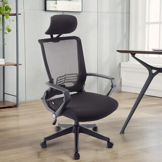 Moda M1903-B-P Durable Ergonomic Executive Chair with Adjustable Headrest