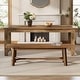 preview thumbnail 4 of 14, 55'' Solid Wood Dining Bench, Farmhouse Long Bench for Kitchen Entryway