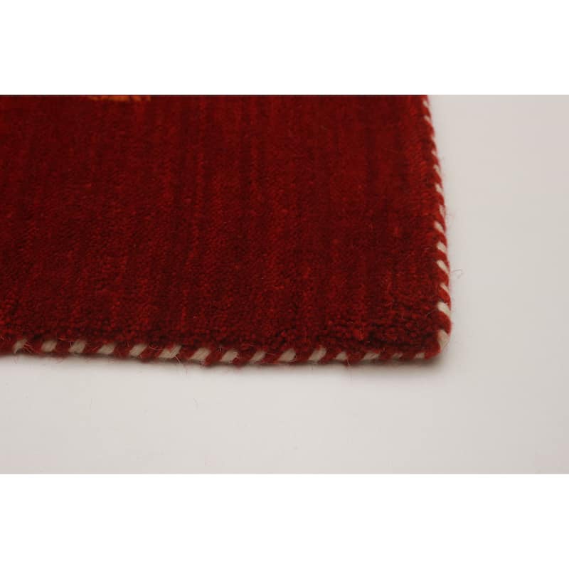 Kashkuli Gabbeh Red Rug 2'7" x 6'8" - 2'7 x 6'8