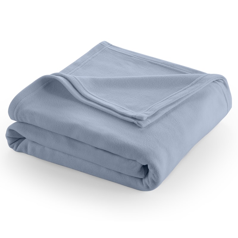 Martex Super Soft Fleece - Comfy Lightweight All Season Blanket - Full - Queen - Slate Blue
