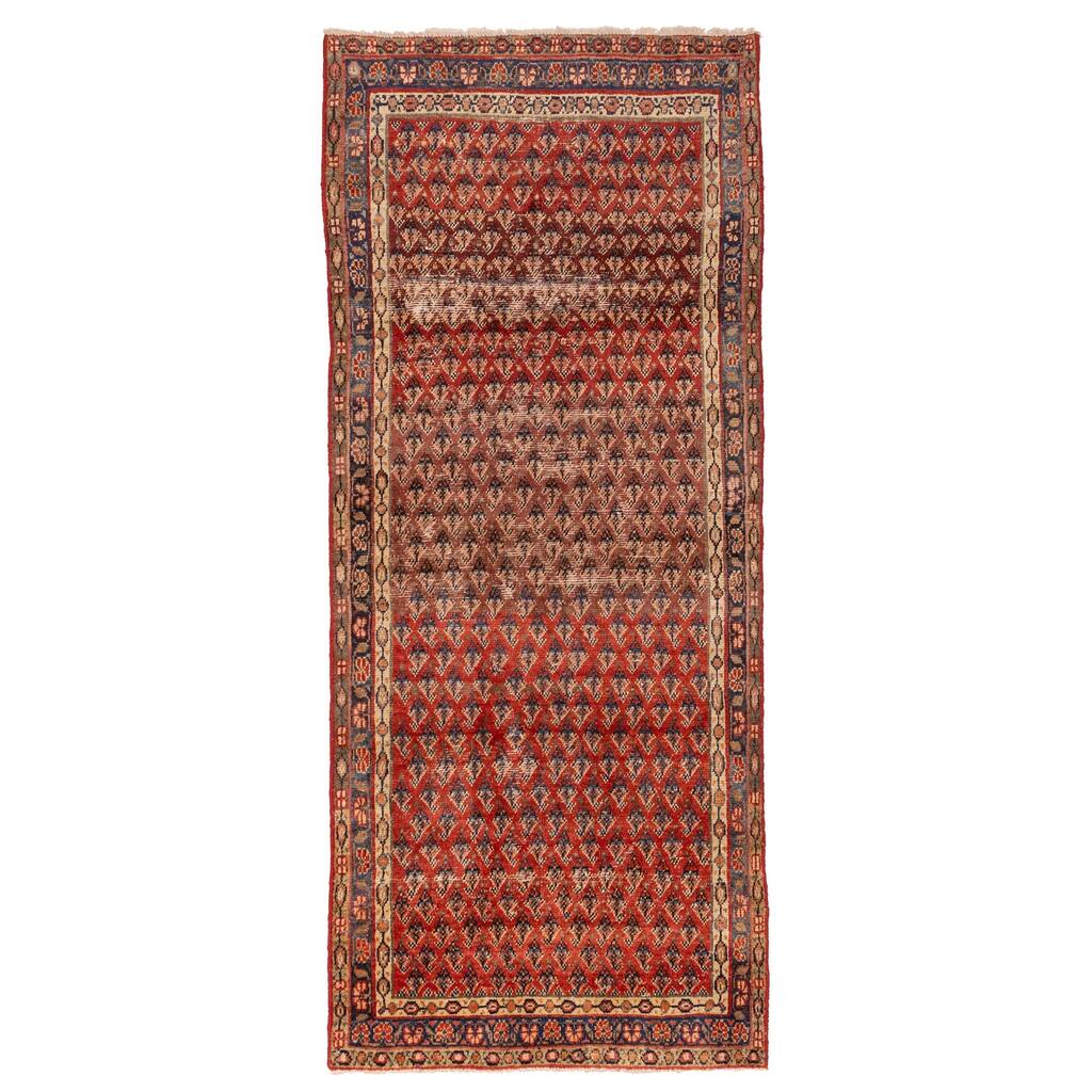 ECARPETGALLERY Hand-knotted Andelz Red Wool Rug - 3'4 x 7'11