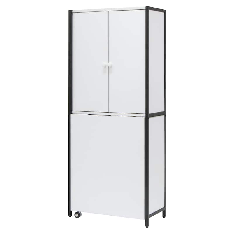 Craft Armoire with Folding Desktop for Crafts, Sewing, Home or Office