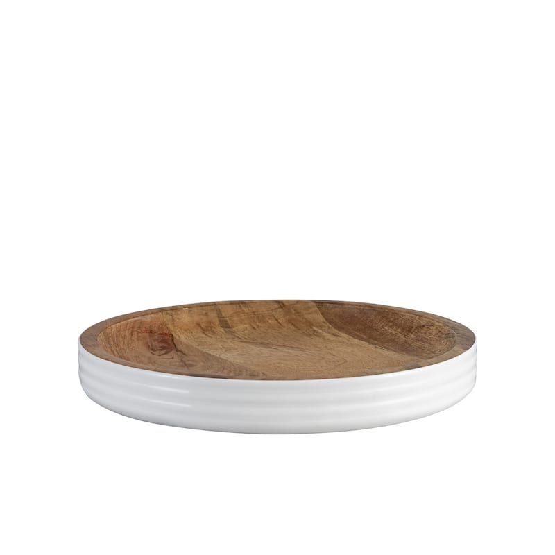 Mango Wood Round Platters Set Of 2