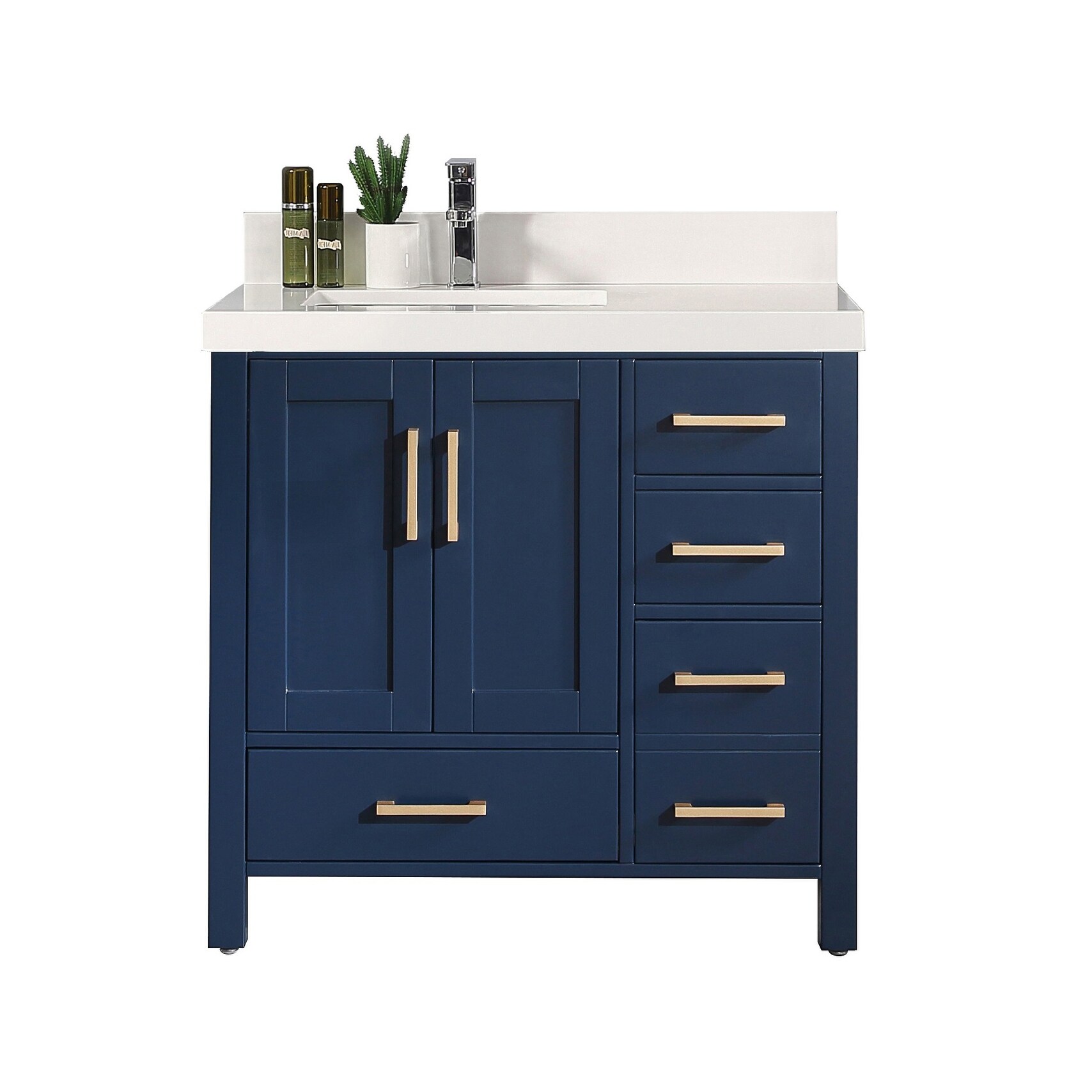 Willow Collections 36 X 22 Malibu Left Offset Sink Bathroom Vanity With 2 In Quartz Willow Collections 36 X 22 Malibu Left Offset Sink Bathroom Vanity With 2 In Quartz