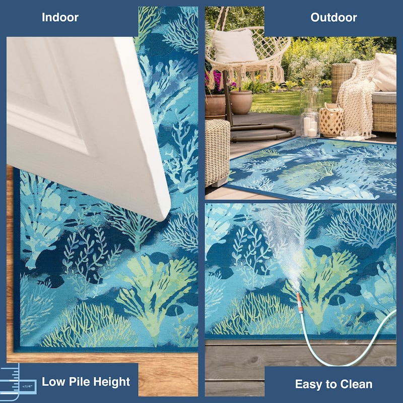 Liora Manne Marina Coral Garden Indoor/Outdoor Rug