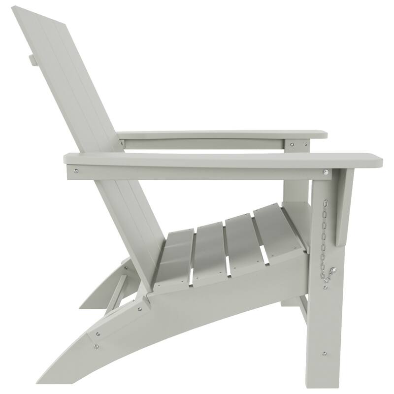 Shoreside Modern Poly Folding Eco-Friendly All Weather Adirondack Chair (Set of 8)