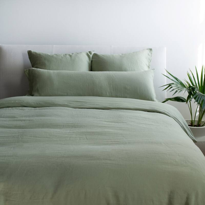 French Linen Pillow with Removable Sham by BOKSER HOME