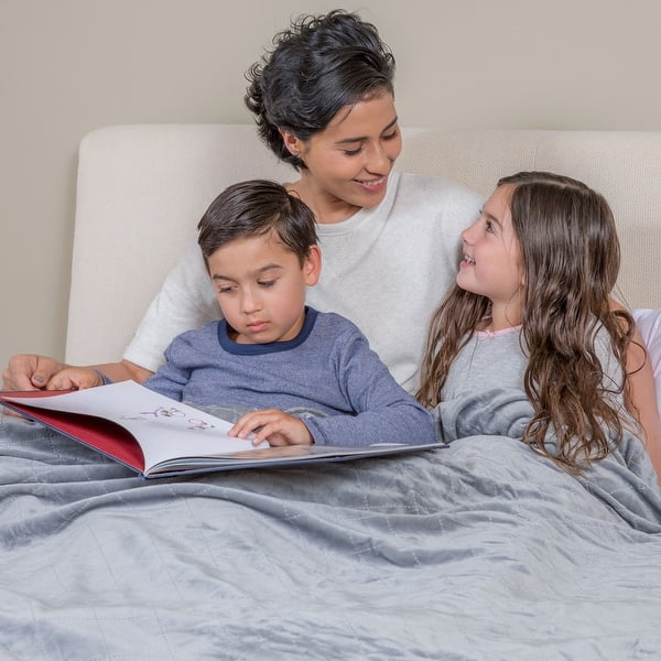 slide 2 of 10, Ultra-Soft Extra Cozy Kids and Adults Weighted Blanket With Removable Washable Duvet Cover