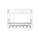 preview thumbnail 25 of 41, Twin Rubber Wood Bunk Bed with Trundle, Convertible into 2 Twin Size Beds, Twin Size Bunk Bed with Ladder and Safety Guardrails