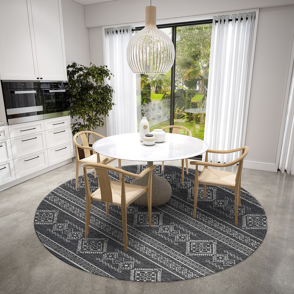 Indoor/ Outdoor Yuma Boho Washable Rug